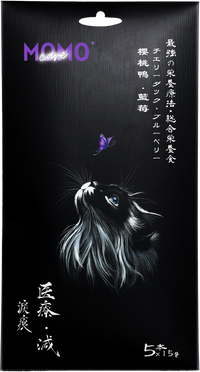 MOMOcare 貓泥5條裝 (櫻桃鴨・藍莓) 75g x5