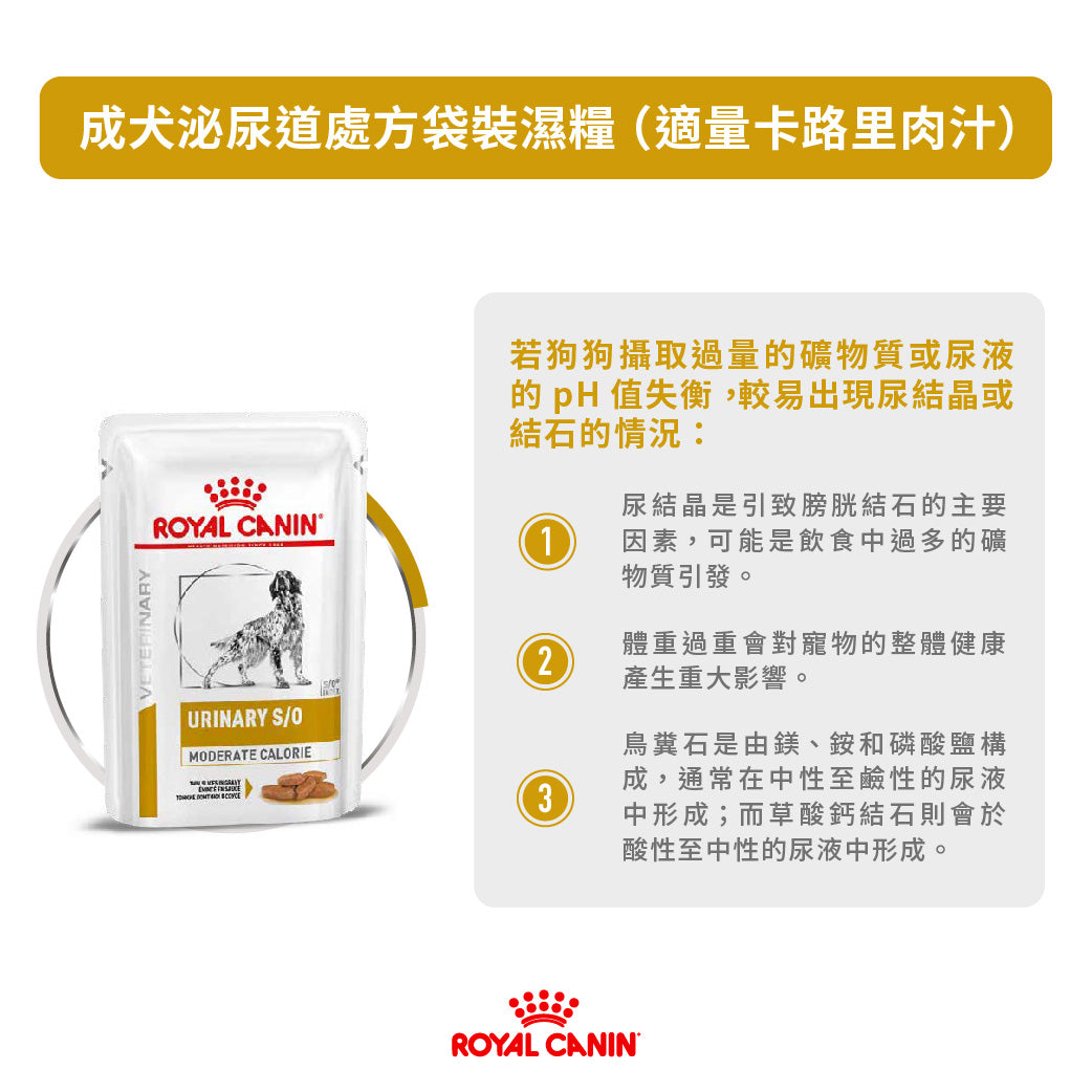 Royal Canin - VHN Dog Urinary Moderate Calorie 成犬泌尿道處方濕糧100g
