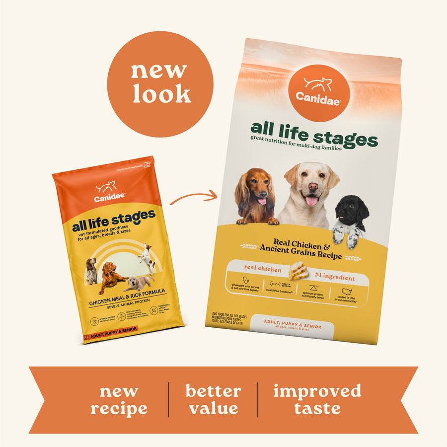 Canidae 美國咖比狗乾糧 - All Life Stages - 雞肉+原始穀物配方 / Dry Dog Food, Real Chicken & Ancient Grains Recipe