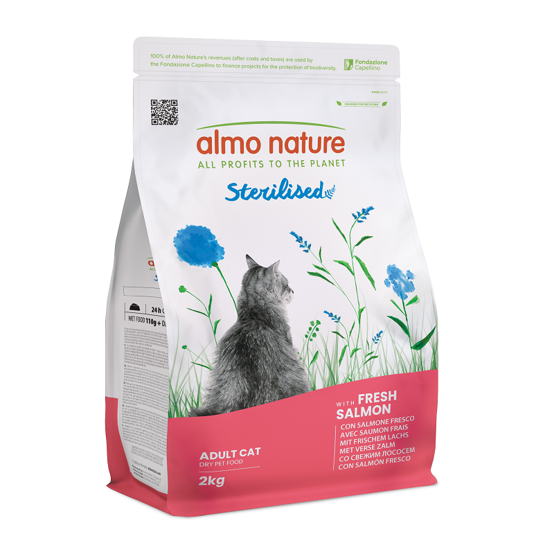 Almo Nature 貓乾糧 - 絕育 三文魚配方 2kg