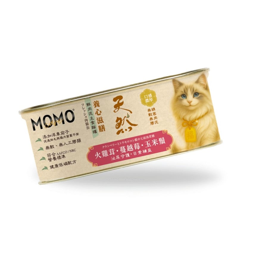 Momocare 養心滋膳系列 雞茸・黑芝麻・黑木耳 [活力補給・毛髮亮澤] 貓罐頭 110g
