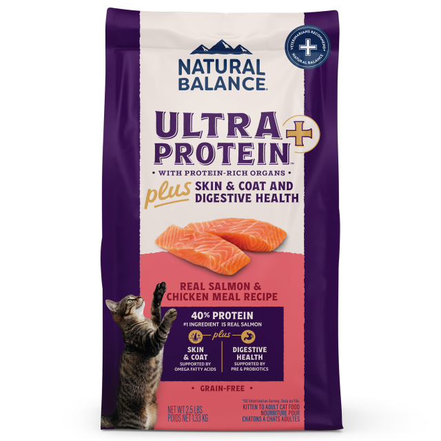 NATURAL BALANCE - Ultra Protein+ 超‧頂級系列 - 三文魚雞肉全貓糧 (皮毛和消化健康)