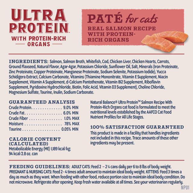 NATURAL BALANCE - Ultra Protein頂級系列 - 貓用肉醬罐2.8oz (雞肉 / 鴨肉 / 三文魚)
