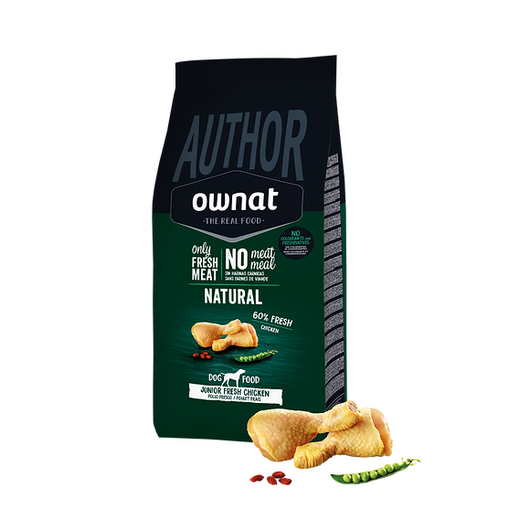 Ownat Author 高比例新鮮雞即製(低穀)成長期犬用乾糧