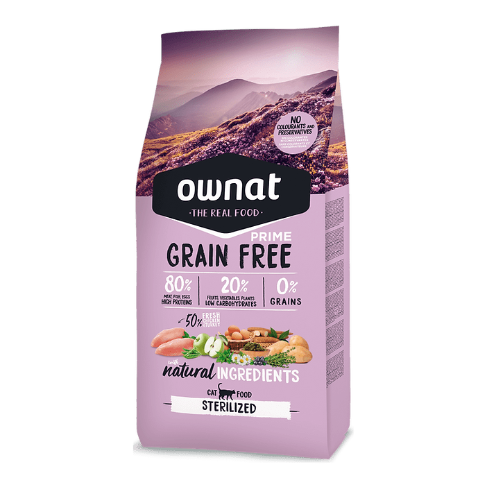 OWNAT 全齡貓體重管理-放牧雞肉與火雞貓糧 (已絕育）Prime Grain Free【Sterilized】Chicken & Turkey Cat Food