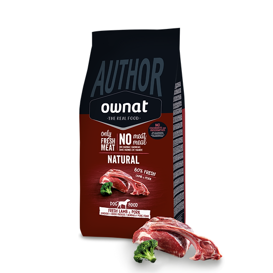 Ownat Author 高比例新鮮羊肉及豬肉即製(低穀)全犬用乾糧
