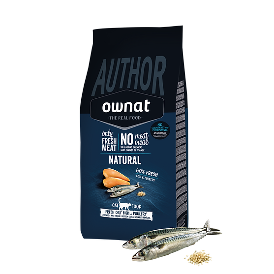 Ownat Author 高比例新鮮鯖魚及鮮雞即製(低穀)全貓用乾糧
