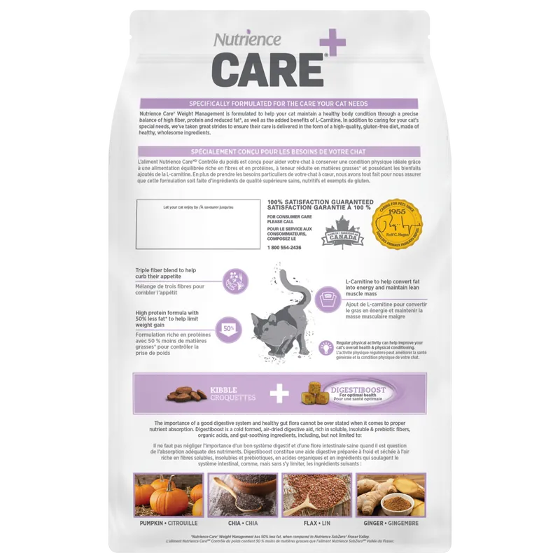Nutrience Care 無穀物 體重管理 貓糧 Weight Management 5lb