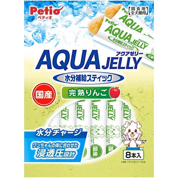 Petio Aqua Jelly 完熟蘋果味補充水份唧唧棒(8支裝)