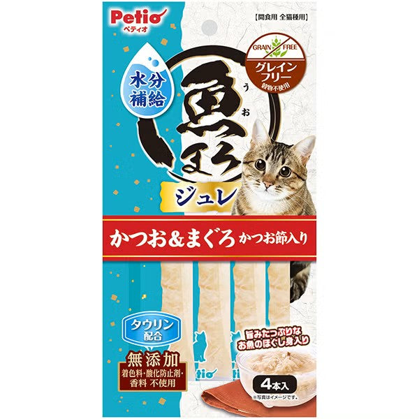 Petio 鰹魚+吞拿魚(含柴魚片)水分補給果凍肉泥條(4支裝)