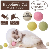 Petio Add.Mate Happiness Cat 羊毛球迷你貓玩具(4個裝)