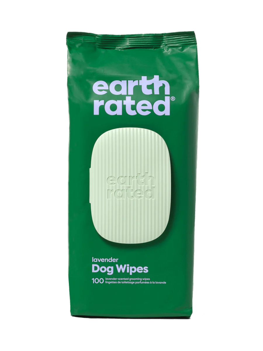 Earth Rated 100片裝寵物濕紙巾 (薰衣草香味)