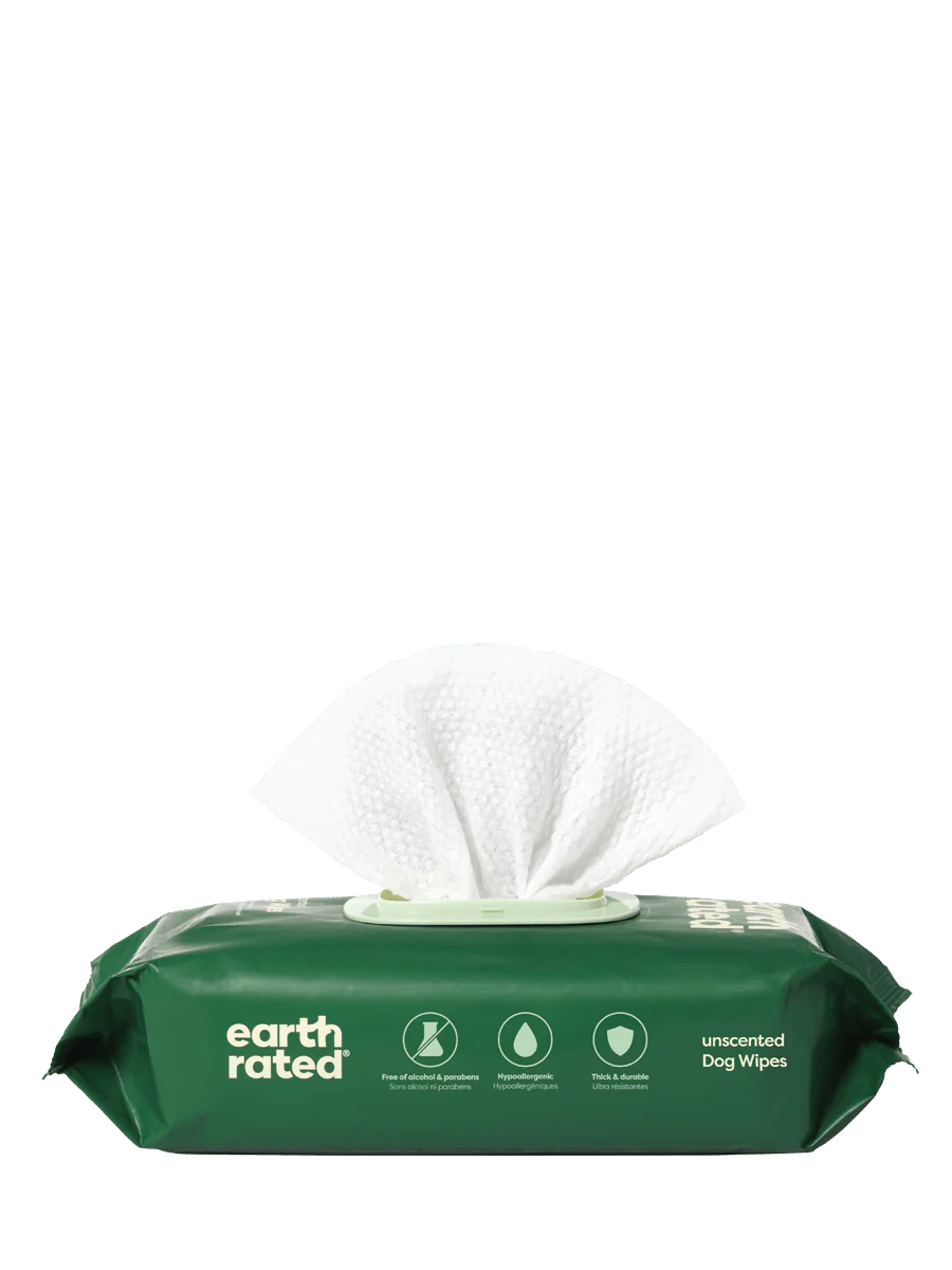 Earth Rated 100片裝寵物濕紙巾 (無香味)