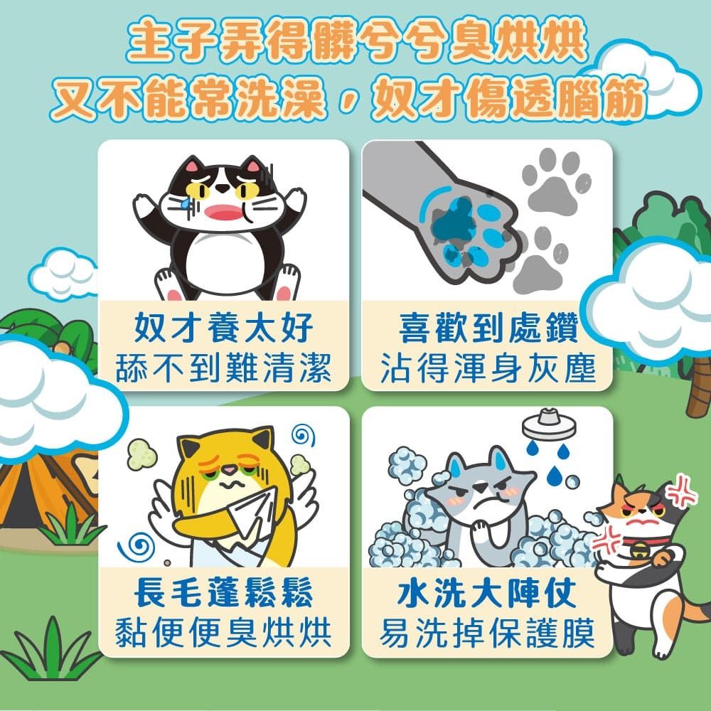 ODOUT 臭味滾 貓用抗菌除臭濕紙巾 (1包50抽)