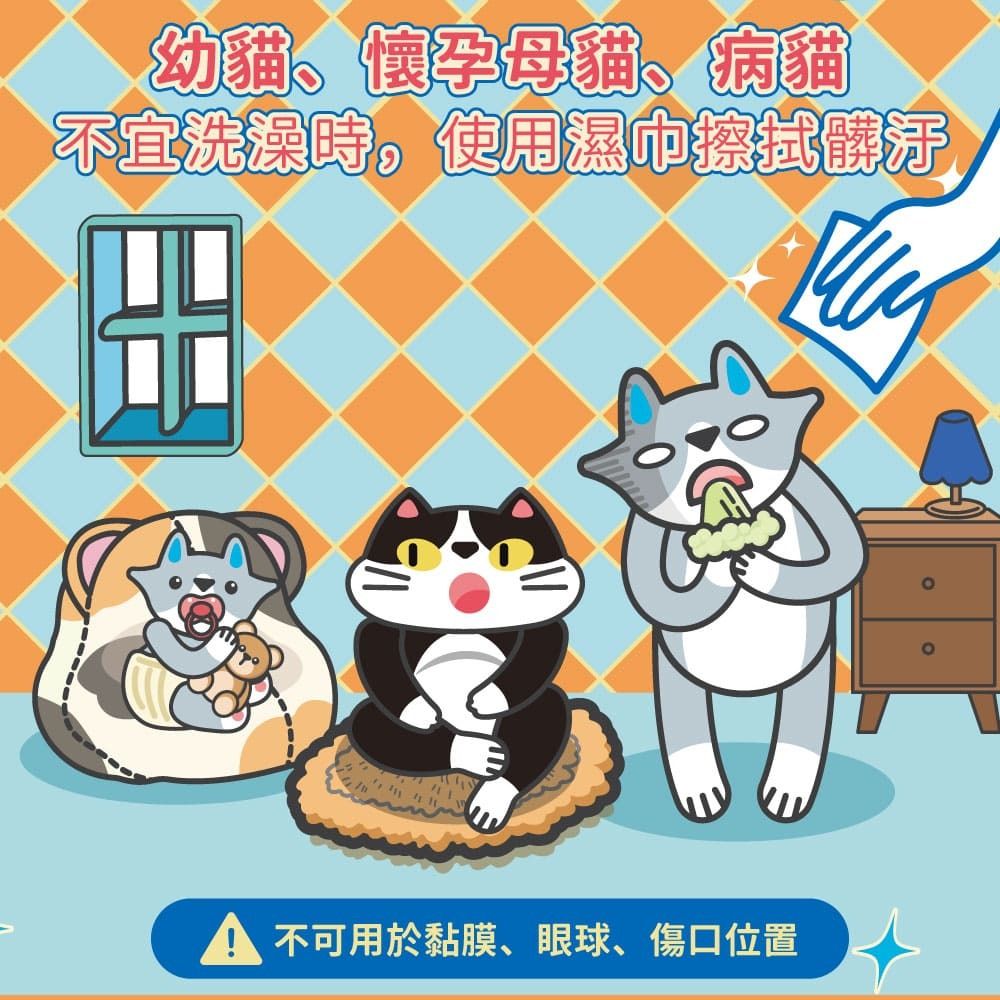 ODOUT 臭味滾 貓用抗菌除臭濕紙巾 (1包50抽)