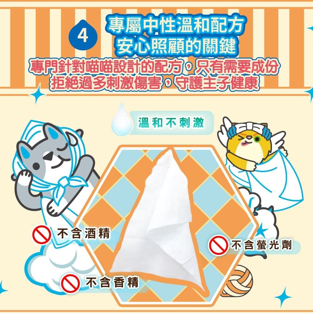ODOUT 臭味滾 貓用抗菌除臭濕紙巾 (1包50抽)