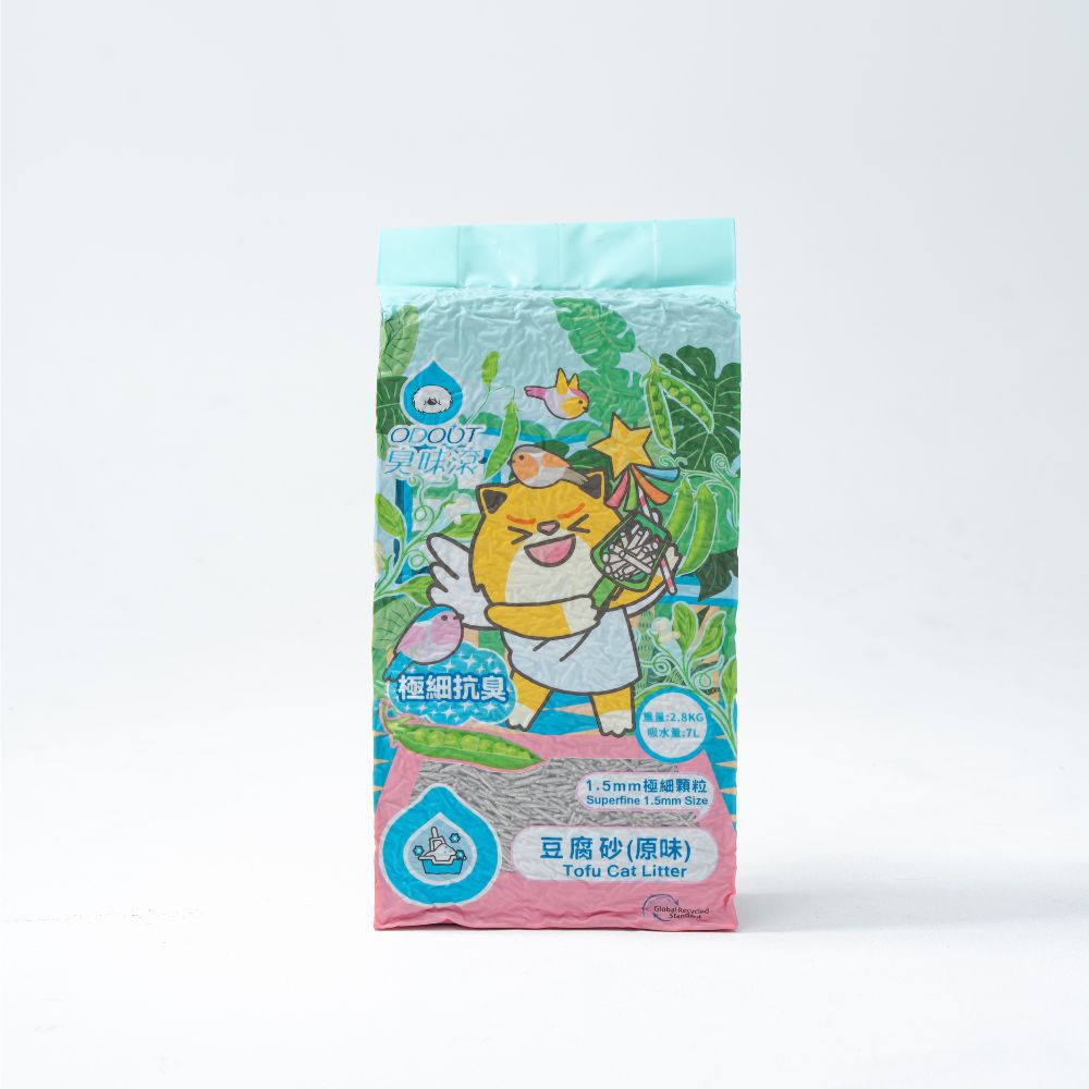 ODOUT 臭味滾 1.5mm極細抗臭豆腐貓砂 2.8kg