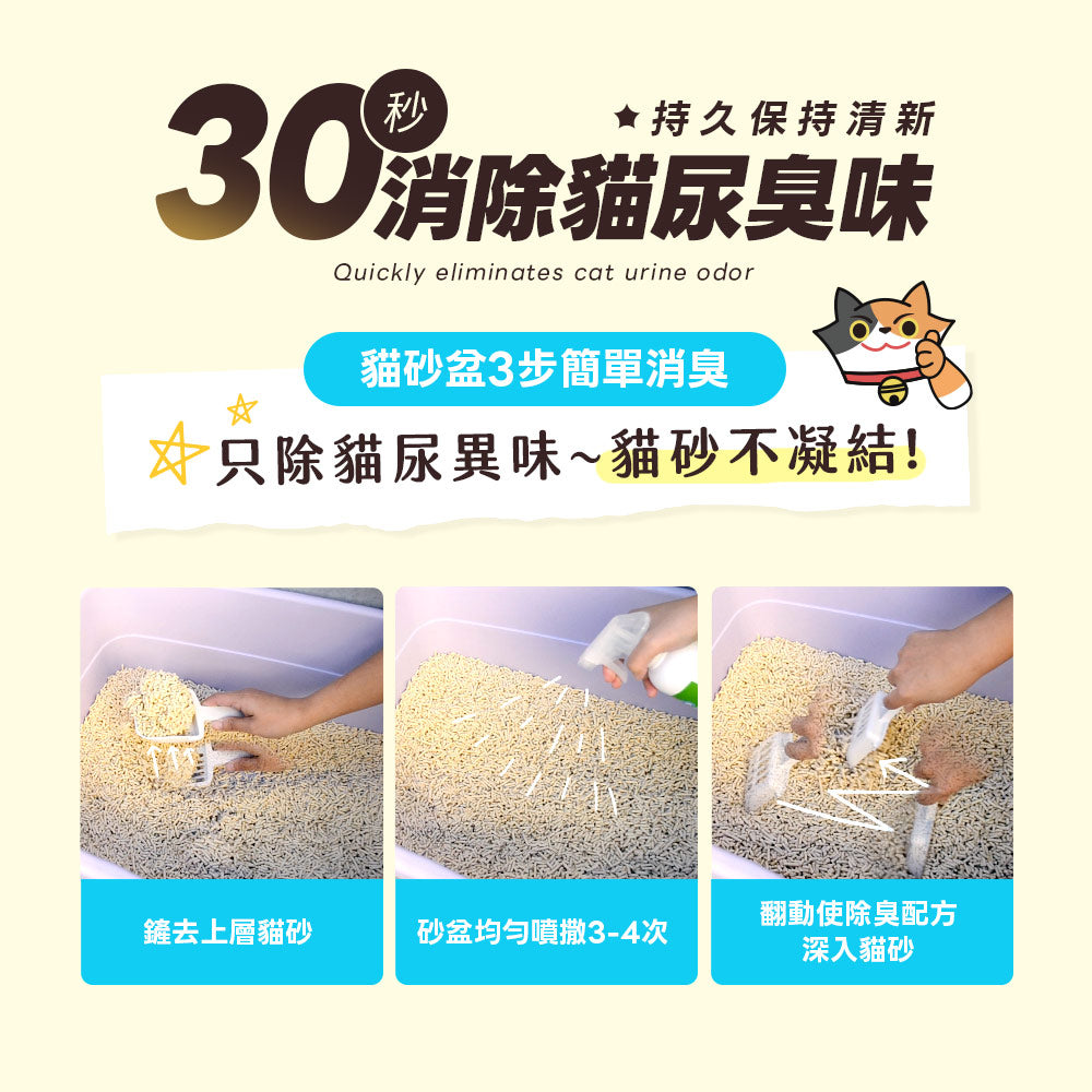 ODOUT 臭味滾 貓用除臭/抑菌噴霧 (補充瓶) 4L