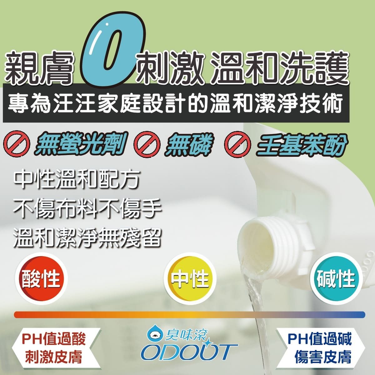 ODOUT 臭味滾 狗用布類洗潔液 1L