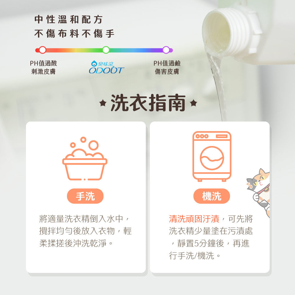 ODOUT 臭味滾 貓用布類洗潔液 4L
