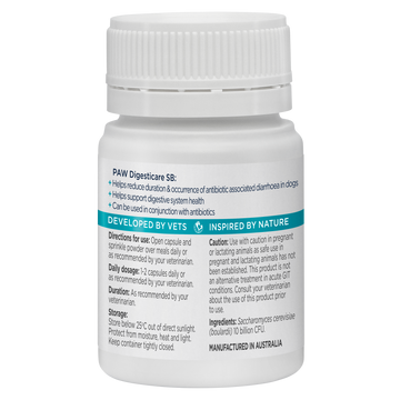 PAW DIGESTICARE SB 30'S Capsules 小型犬腸道護理 30粒裝