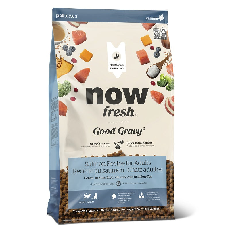 NOWFRESH Good Gravy 香濃火雞骨湯外層乾糧 成貓 三文魚配方(含古代穀物)