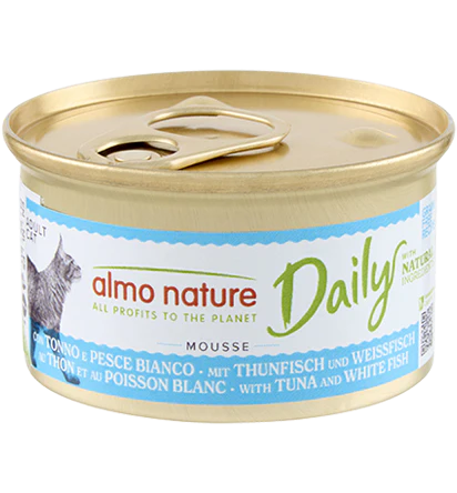 Almo Nature 貓濕糧 - Daily 慕絲系列 - 吞拿魚和鱈魚 85g