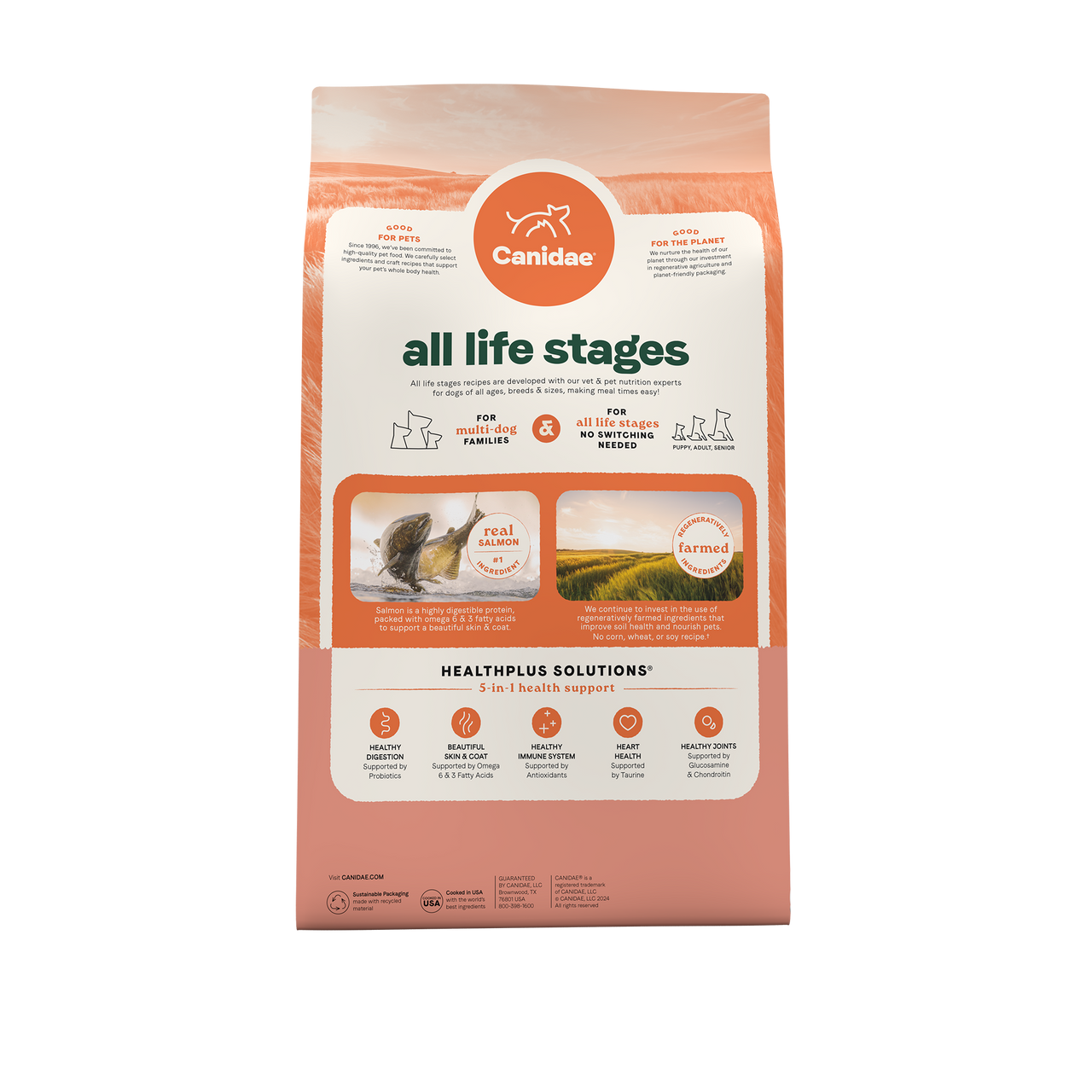 Canidae 美國咖比狗乾糧 - All Life Stages - 三文魚+原始穀物配方 / Dry Dog Food, Real Salmon & Ancient Grains Recipe