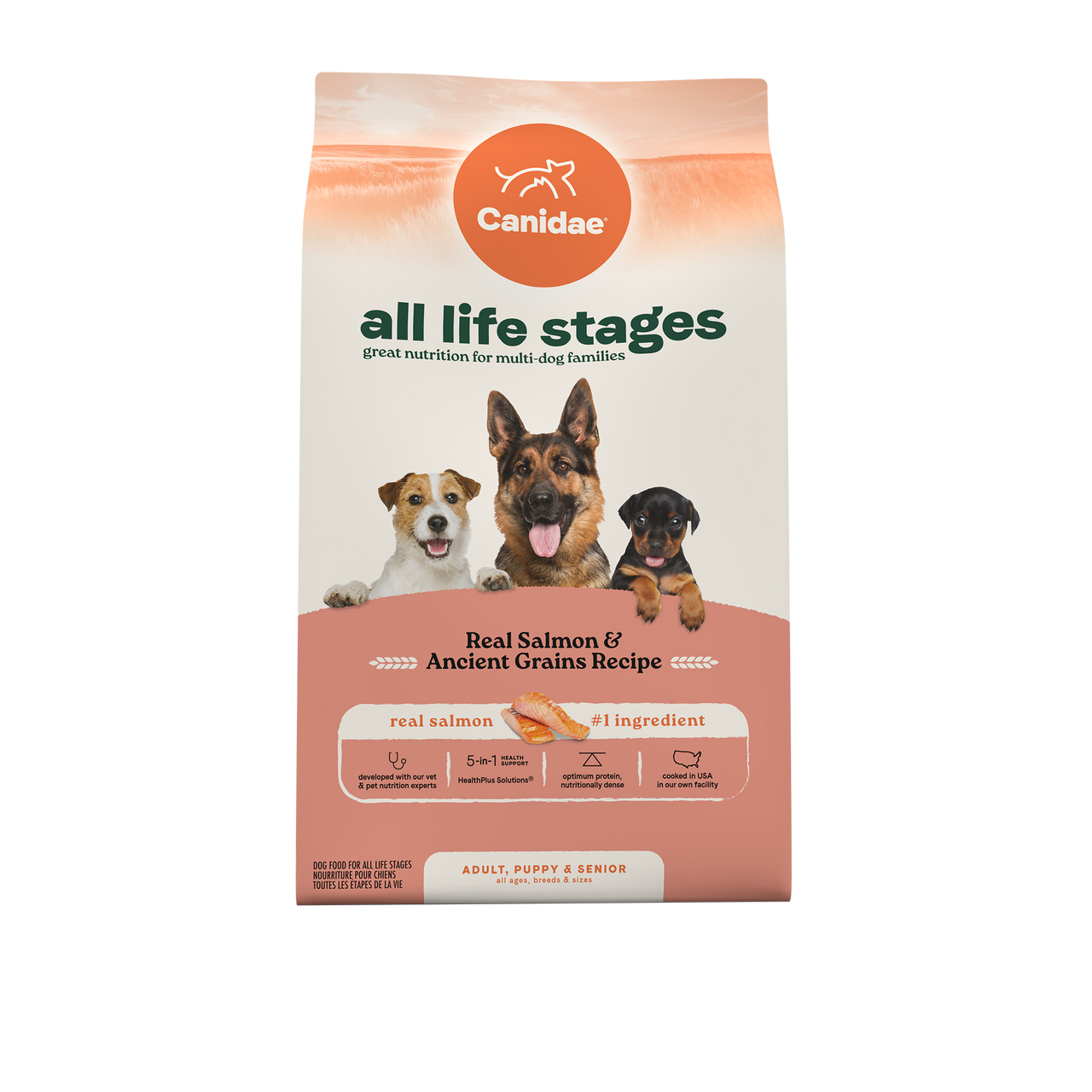 Canidae 美國咖比狗乾糧 - All Life Stages - 三文魚+原始穀物配方 / Dry Dog Food, Real Salmon & Ancient Grains Recipe