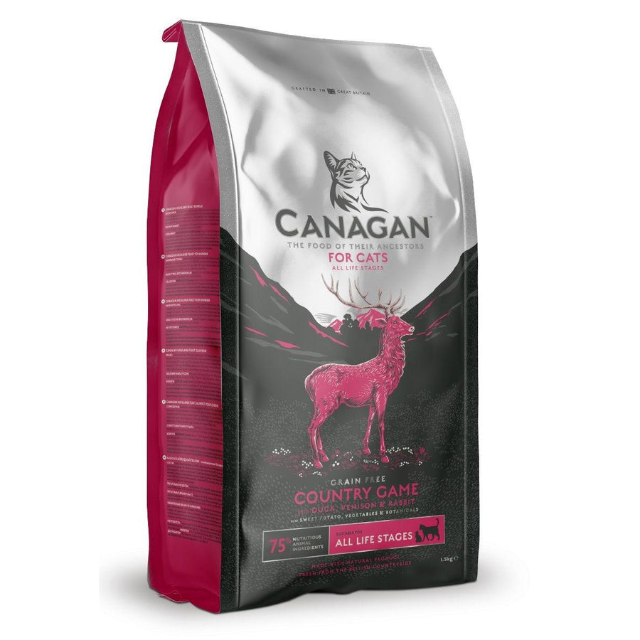 Canagan (原之選) 天然無穀物貓乾糧 - 田園野味配方 (鴨肉, 鹿肉, 兔肉)