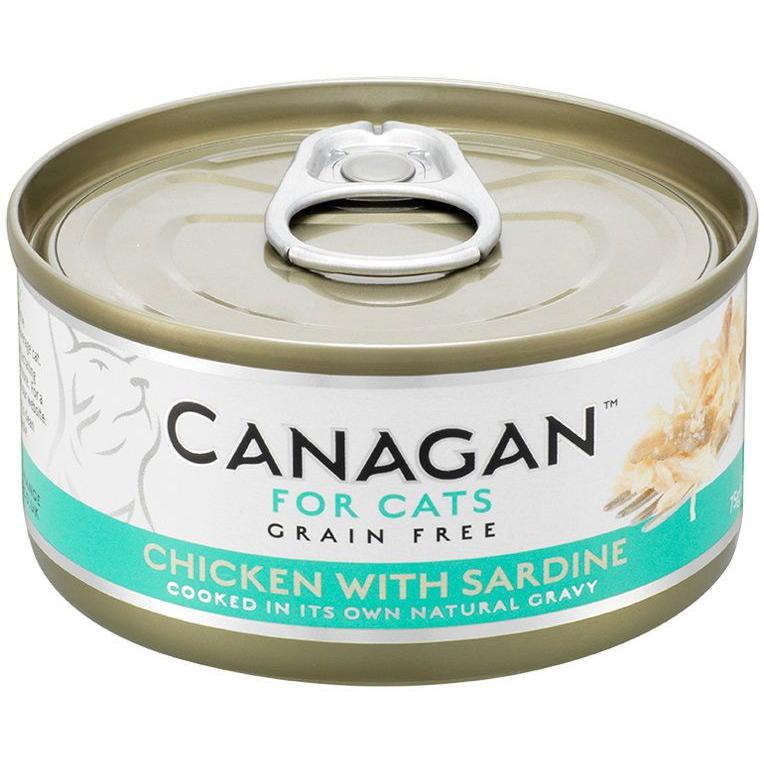 Canagan (原之選) 天然無穀物貓糧罐頭 - 雞肉伴沙丁魚 (75g)
