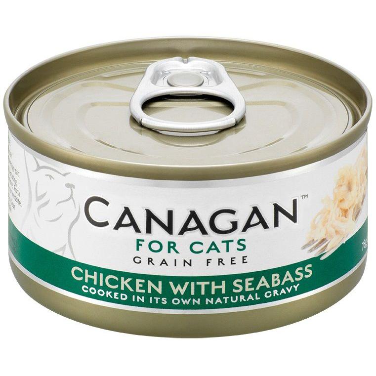 Canagan (原之選) 天然無穀物貓糧罐頭 - 雞肉伴鱸魚 (75 g)