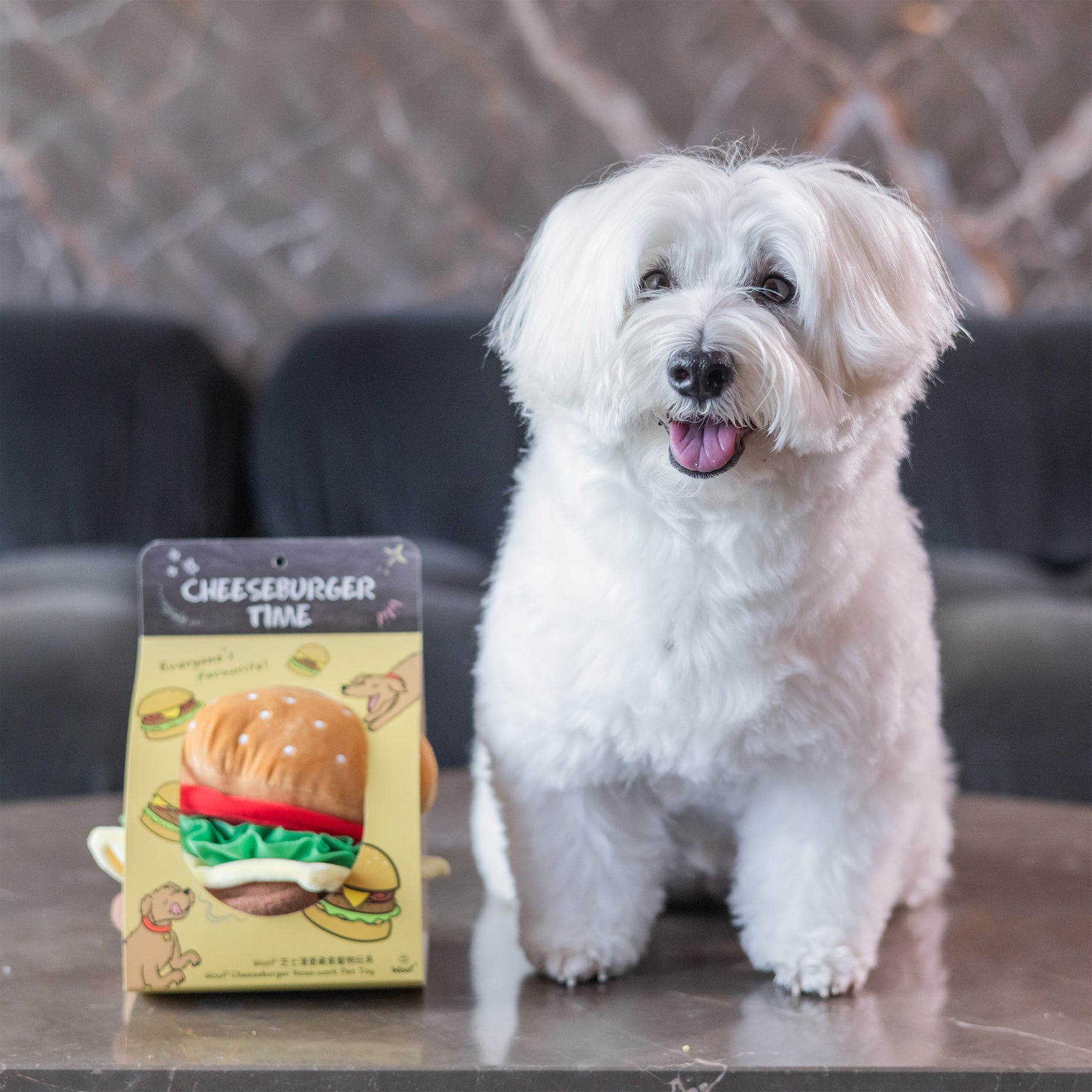 Woof_芝士漢堡藏食寵物毛絨玩具