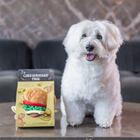 Woof_芝士漢堡藏食寵物毛絨玩具