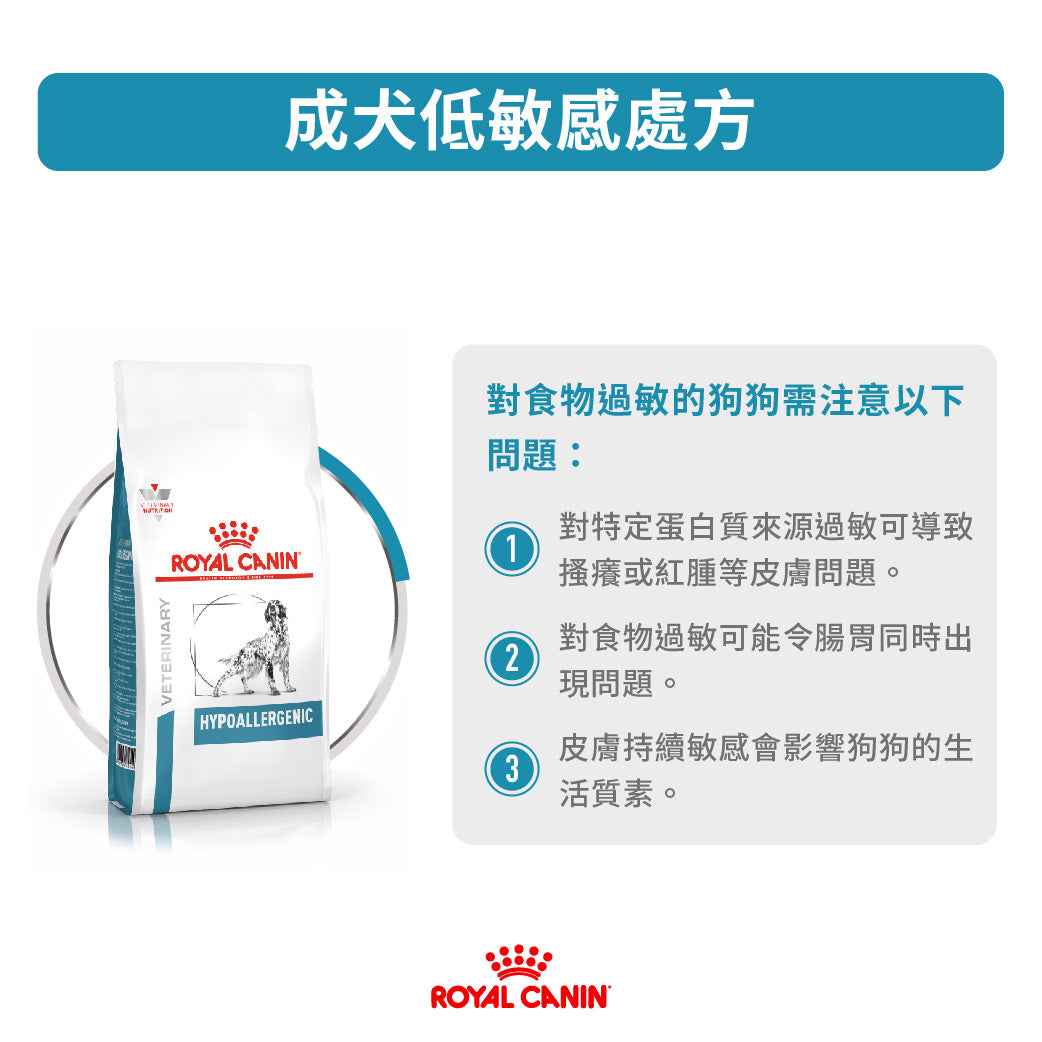 Royal Canin - VHN Dog Hypoallergenic成犬低敏感處方糧