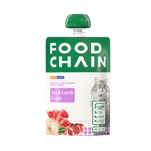 Food_Chain_全營養貓用生骨肉主食醬包_80g_吞拿魚_羊肉 
