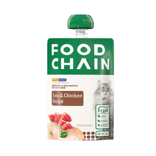 Food_Chain_全營養貓⽤⽣⾻⾁主食醬包_80g_(吞拿⿂+雞⾁)