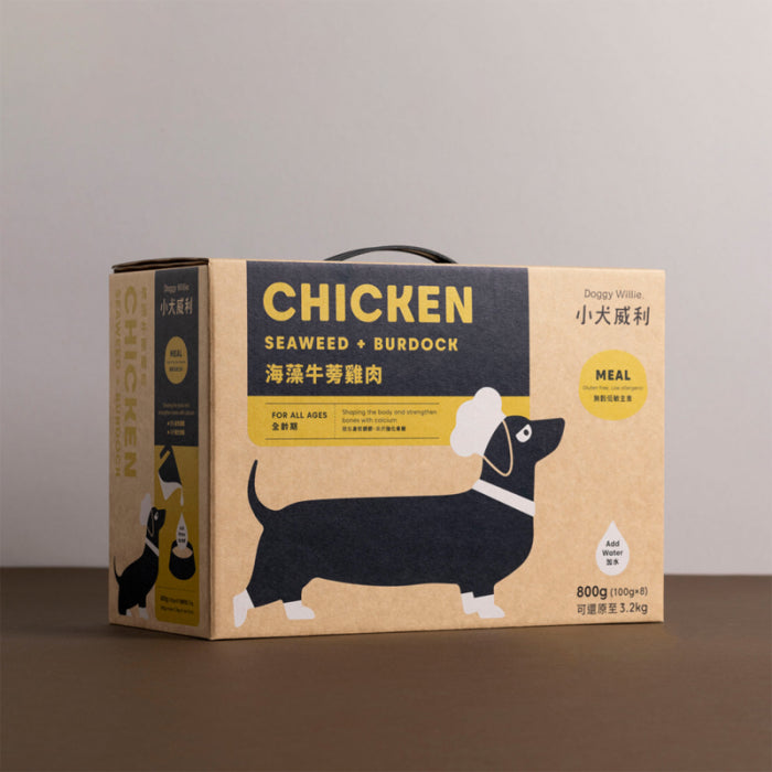 小犬威利_MEAL均衡主食系列_無穀海藻牛蒡雞肉熟食凍乾_800克