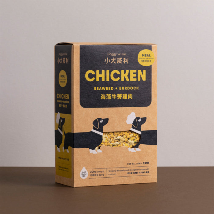小犬威利_MEAL均衡主食系列_無穀海藻牛蒡雞肉熟食凍乾_200克
