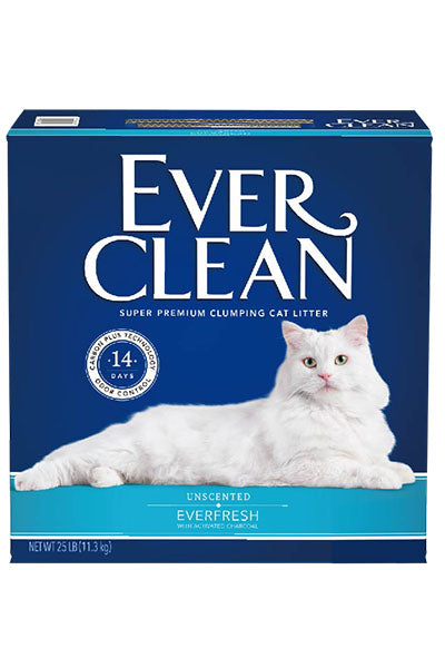 藍鑽_EverClean_藍標雙重除臭貓砂_無香味_25磅