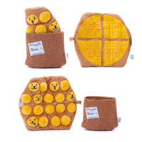 Woof_雞蛋仔/格仔餅二合一藏食寵物毛絨玩具