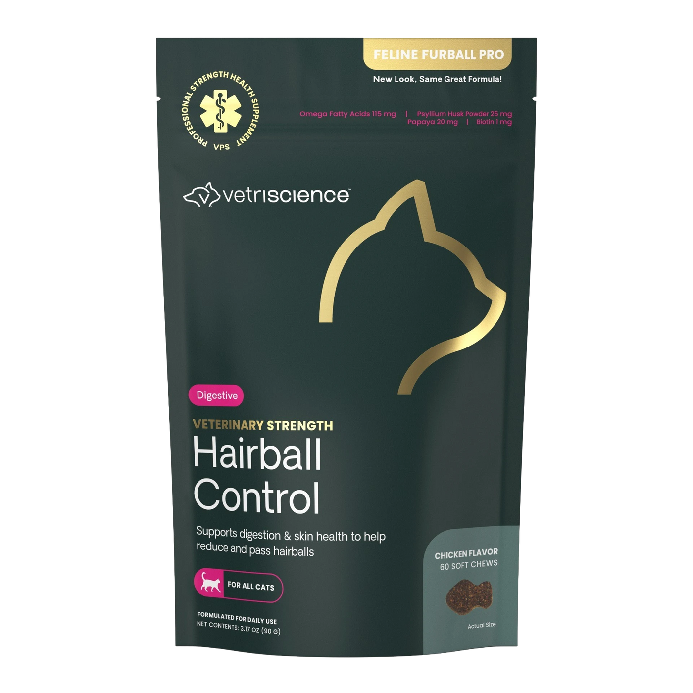 Vetri Feline Furball PRO (60 Chews) 貓貓去毛球小食 (60粒)