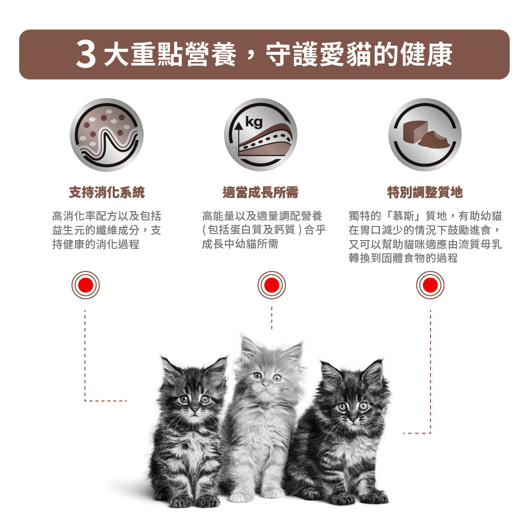 Royal Canin - VHN Cat GastroIntestinal Kitten Mousse 幼貓腸胃處方濕糧罐頭195g