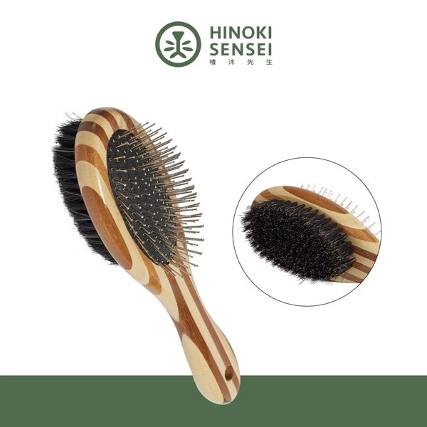 檜沐先生 兩用按摩梳 / 長短毛兩用 Hinoki Sensei 2-in-1 Massage Comb