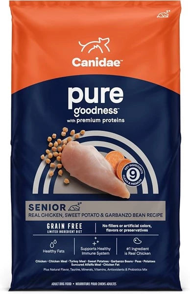 Canidae 美國咖比狗乾糧 - PURE 無穀物 - 老年犬配方 / Dry Dog Food for Seniors with Chicken