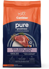 Canidae 美國咖比狗乾糧 - PURE 無穀物 - 成犬陸地配方 (美洲野牛, 小扁豆&紅蘿蔔) / Dry Dog Food with Bison