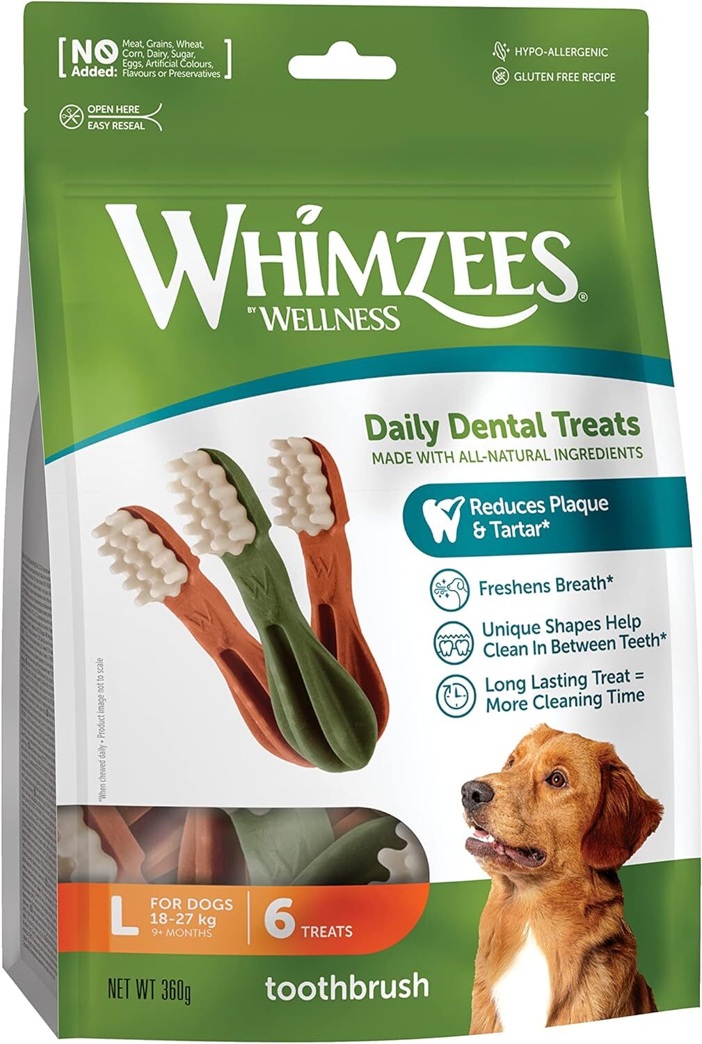 WHIMZEES 牙刷形潔齒骨 12.7oz