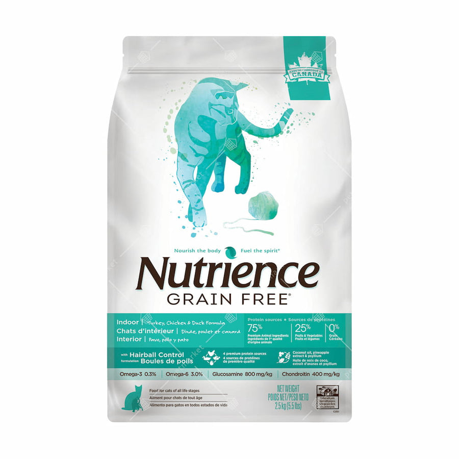 Nutrience_Grain_Free_火雞_雞_鴨配方_室內全貓