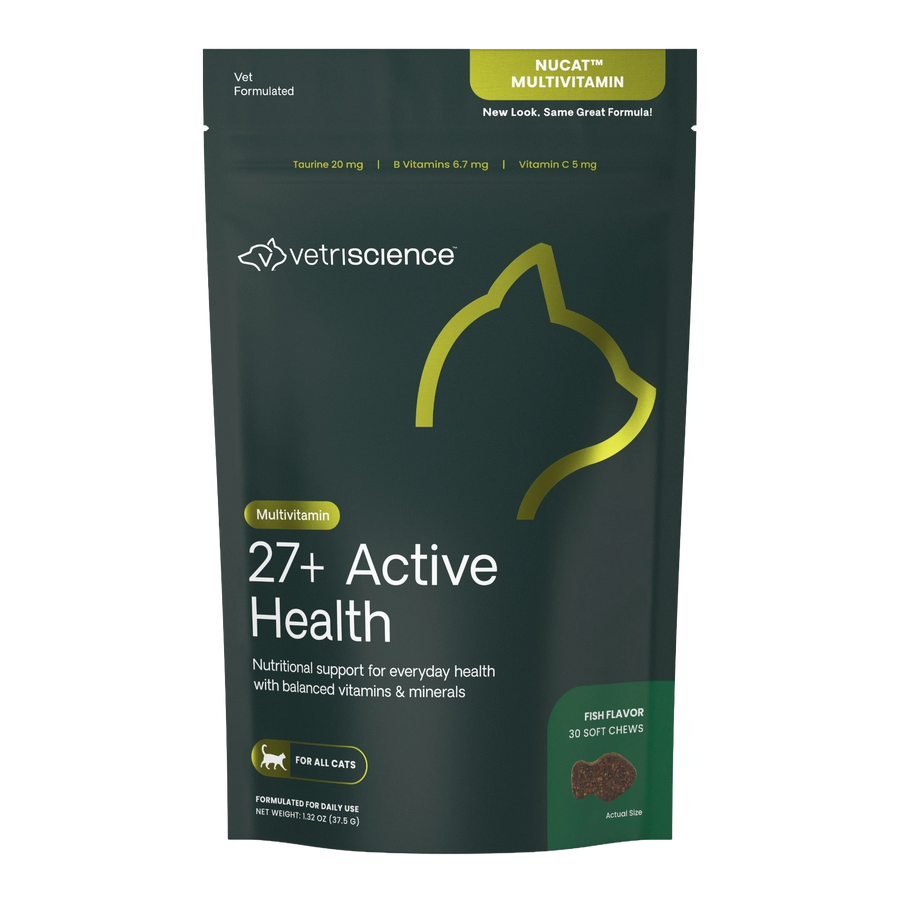 VetriScience - NU Cat Multivitamin Bite-Sized Chews 可咀嚼維生素補充劑 (30粒-包裝)