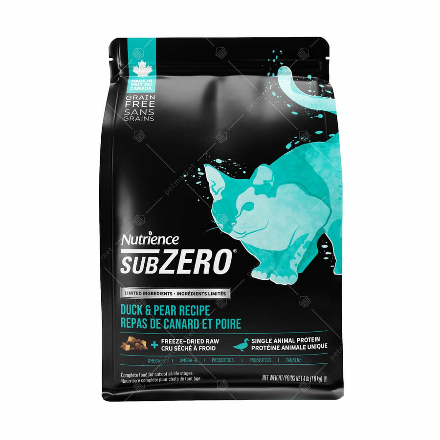 Nutrience_Sub_Zero_單一蛋白乾糧_脫水肉粒系列_鴨肉_梨配方_全貓